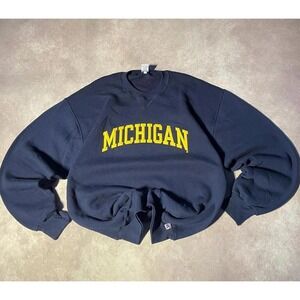Vintage 90s Michigan University Russell Athletics Spellout Crewneck Sweater